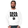 thumbnail image 3 of Papa Bear Dad Father's Day Pawprint Men's Big & Tall Crewneck Sweatshirt Brisco Brands 4X, 3 of 5