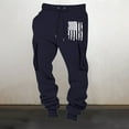 thumbnail image 2 of Styesk Men's Pants Men's Fashion Drawstring Elastic Waist Solid Color Casual Sweat Length Pants, 2 of 4