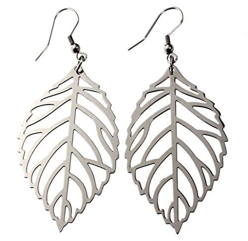 R.H. Jewelry Womens Stainless Steel Earring, Large Leaf