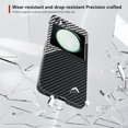 thumbnail image 4 of Aramid Fiber Case for Samsung Galaxy Z Flip 5 Case Aramid Fiber Thin Fit Slim Minimalist 6 FT Military Grade Drop Protection Case with Wireless Charging, Black&Silver, 4 of 12