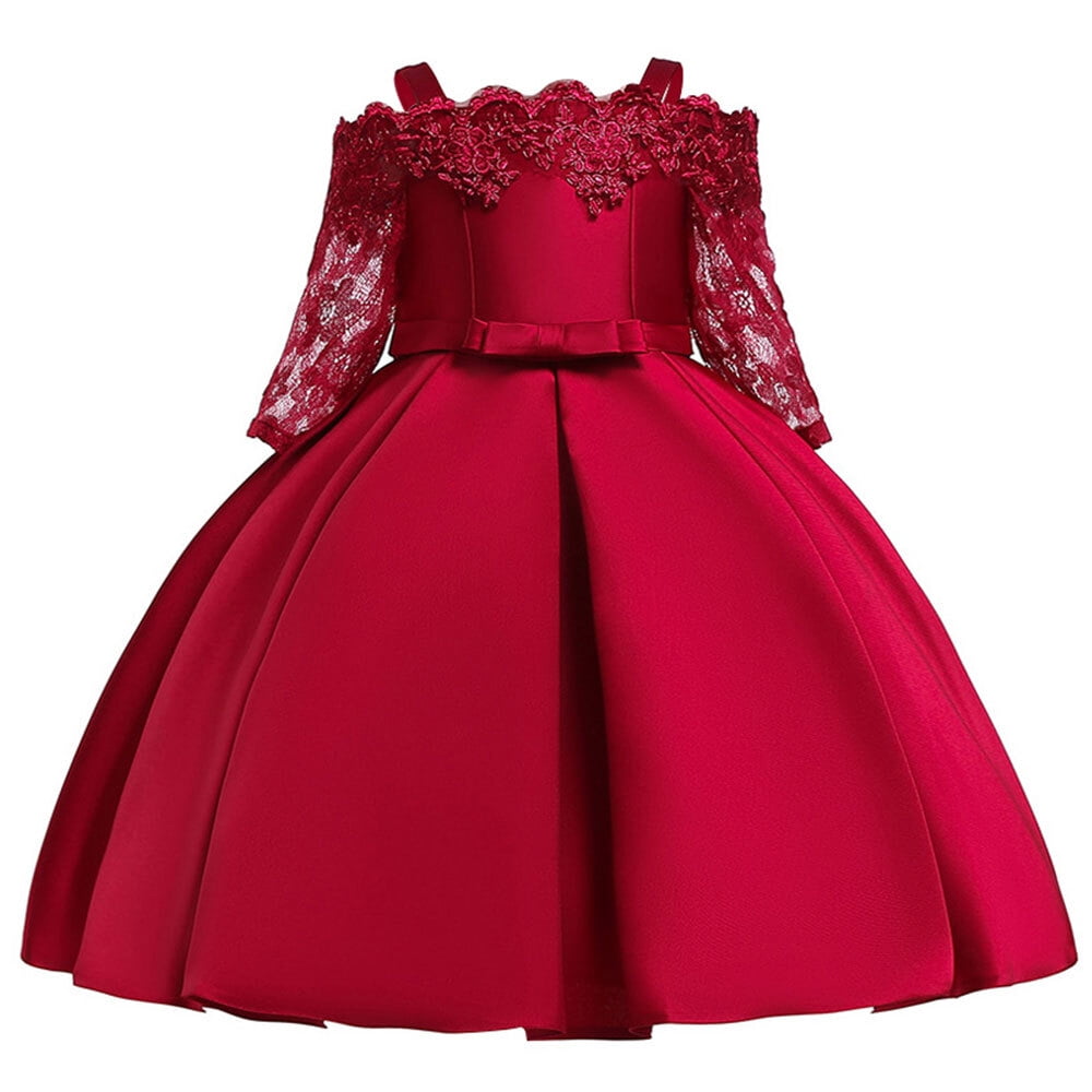 Elegangt Wedding Flowers Long Pageant Dress Flower Princess Dress Princess Lace Girl