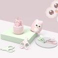 thumbnail image 5 of Juego de cortaúñas para bebé con caja de almacenamiento de búho, cortaúñas para recién nacidos, tijeras, lima, pinzas, cortaúñas para bebés, verde, 5 of 5