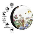 thumbnail image 4 of Wukai Herbs and Wildflowers Print Spare Tire Cover for RV Trailer,Waterproof PVC Faux Leather Wheel Cover Fit for Truck,Trailer,RV,SUV,Camper and Most Vehicle-17 inch, 4 of 6