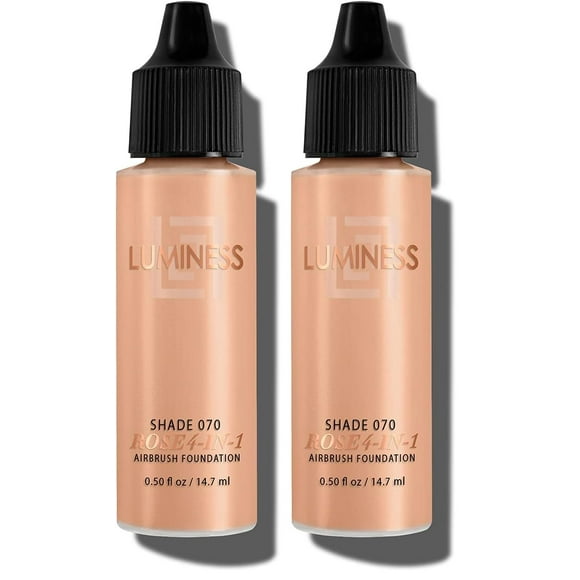 Aerógrafo 4 en 1 Air Rose de Foundation Luminess, 15 ml, tono 070