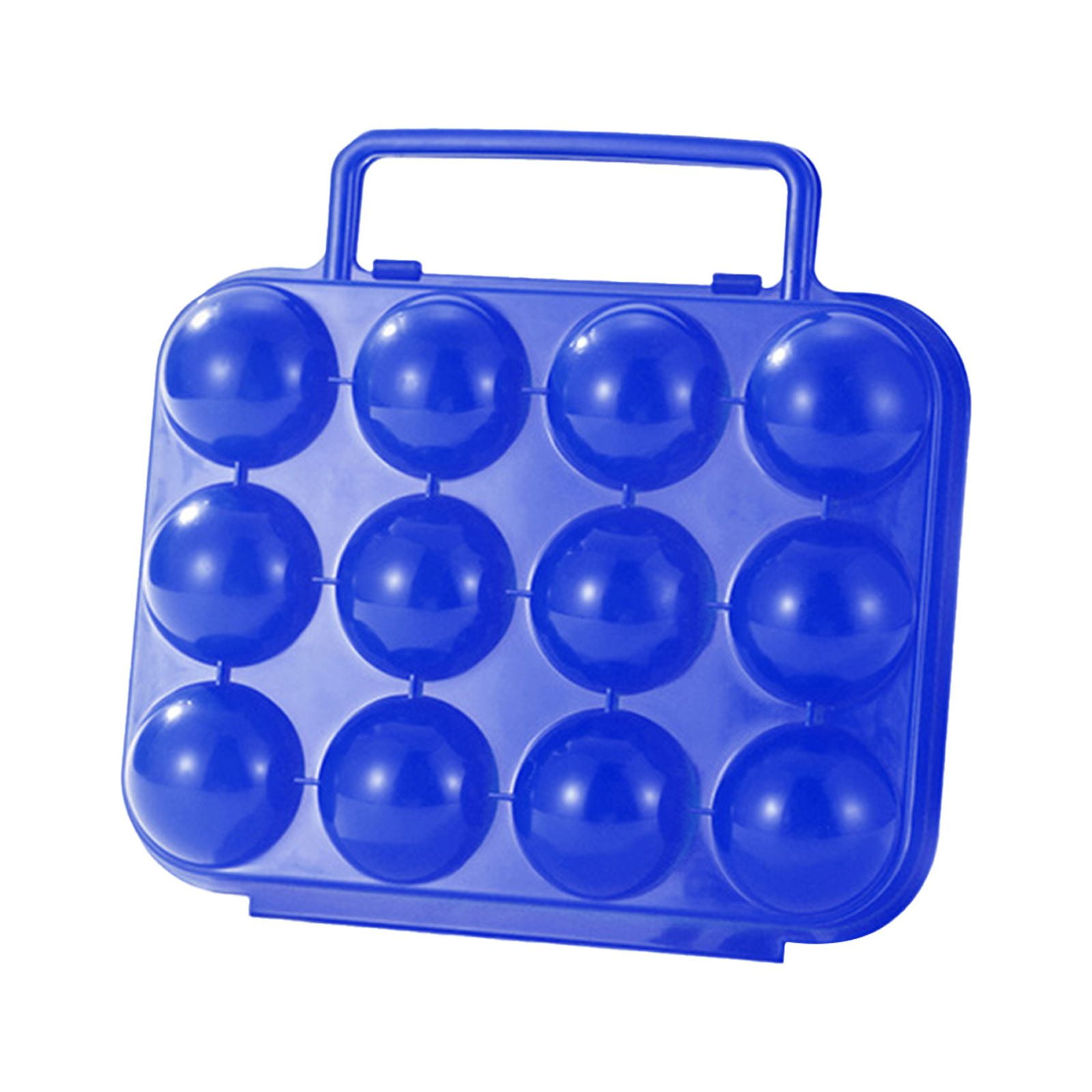 JilgTeok 1 Packs Portable 12 Egg Carrier Case ABS Plastic Camping Egg Storage Box with Handle for Outdoor Hiking Travel