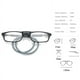 thumbnail image 2 of Gafas de lectura con soporte magnético para colgar en el cuello Gafas de lectura con imán unisex portátiles con cubierta telescópica de pierna larga y marco para la cabeza, 2 of 5