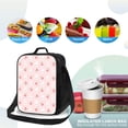 thumbnail image 4 of Zufioo Rabbit And Cherry Insulated Lunch Bag,600D Polyester Oxford Fabric, Leakproof & Reusable Lunch Tote, Adjustable Shoulder Strap,Food Freshness Keeper with Utensils, 4 of 7