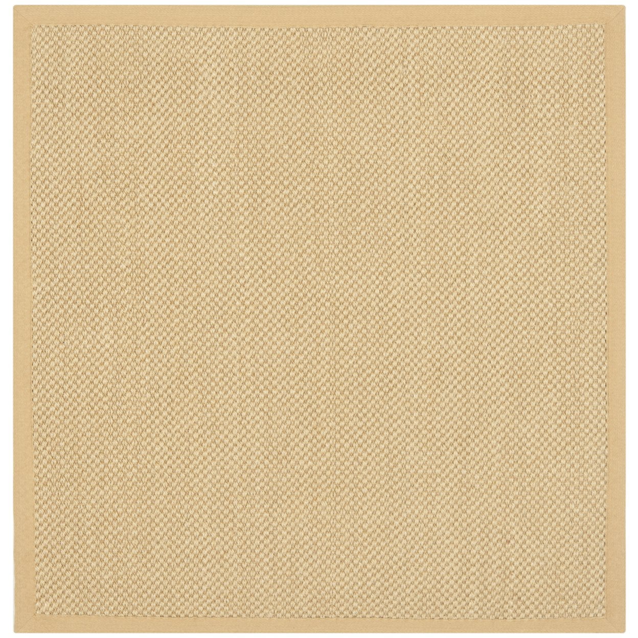 SAFAVIEH Natural Fiber Juniper Border Sisal Area Rug, Maize/Wheat, 8' x 8' Square