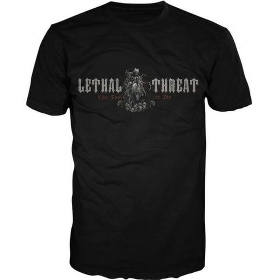 Lethal Threat Live Fast or Die Reaper Mens Short Sleeve T-Shirt Black XL