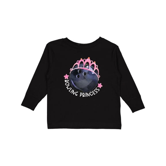 Inktastic Bowling Princess- Tiara Girls Long Sleeve Toddler T-Shirt
