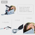 thumbnail image 6 of OPENROAD Manual Operation 3500 lb Hand Gear Winch Including Gear Grease and Two Crank Handles with 25 FT, 6 of 7