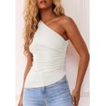 thumbnail image 3 of Camisa de Mujer PRETTYGARDEN 2025 Y2K de Un Hombro Blanca XXL, 3 of 5