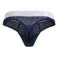 thumbnail image 3 of Xtremen Fashion Underwear 91241 Microfiber Thongs Color Dark Blue Size XL, 3 of 5
