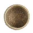 thumbnail image 6 of Mainstays Natural Seagrass Decorative Storage Basket with Cream Color Stripes, 6 of 8