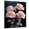 thumbnail image 2 of Designart "Pink Flowers Pastel gracefulness II" Floral Metal Art Print, 2 of 5