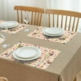 thumbnail image 3 of Yorkie with Pioneer Flower Summer Placemats Table Placemats Set Of 4-Linen Kitchen Washable Placemats Table Mats 11.8"x17.7"Non-Slip Heat Resistant, 3 of 6