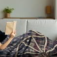 thumbnail image 3 of Western Soft Flannel Fleece Blanket, Antique Cart Carriage Wheels American Flag in Retro Vintage Colors New World Print, Cozy Plush for Indoor and Outdoor Use, 50" x 70", Multicolor, by Ambesonne, 3 of 5