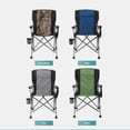 thumbnail image 2 of Silla plegable de campaña con soporte para bebidas y bolsillos - Ideal para pesca, playa y acampada en color camuflaje, 2 of 7