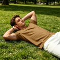 thumbnail image 7 of Dresfit Mens T Shirts Short Sleeve V Neck Athletic Shirts Summer 2026 Loose Running Tees Big and Tall Quick Dry Moisture Wicking Gym Tops Khaki, 7 of 7