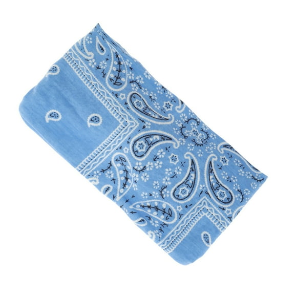 Unique Bargains 1 Pc Breathable Headband Print Tie Headband for Sport Blue