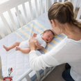 thumbnail image 4 of Eco Home USA Premium Bamboo Crib Mattress Protector Waterproof Ultra-Soft, Quiet and Breathable | Bamboo Terry Cloth Quilted Fitted Cover | Super Absorbent Stain Protection | Dust Mite Resistant, 4 of 9
