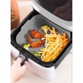 thumbnail image 5 of 2 Pcs Pot en Silicone pour Friteuse à Air Chaud avec Poignée, Doublure Réutilisable pour Friteuse à Air, Panier en Silicone Résistant à la Chaleur pour Friteuse à Air, Moule à Pâtisserie Carré, Accessoires pour Friteuse à Air, Doublures pour Four à Friteuse à Air, Micro-Ondes, 5 of 5
