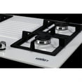 thumbnail image 3 of 30" wide 4-burner gas cooktop in white with sealed burners and cast iron grates, 3 of 5