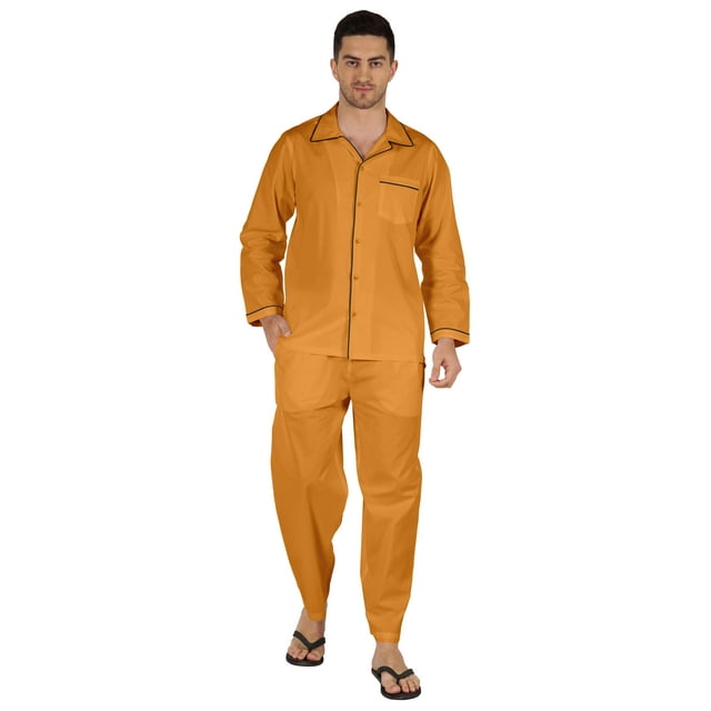 Inkmeso Pyjama en Coton pour Hommes Ensemble de Pyjama Haut et Bas