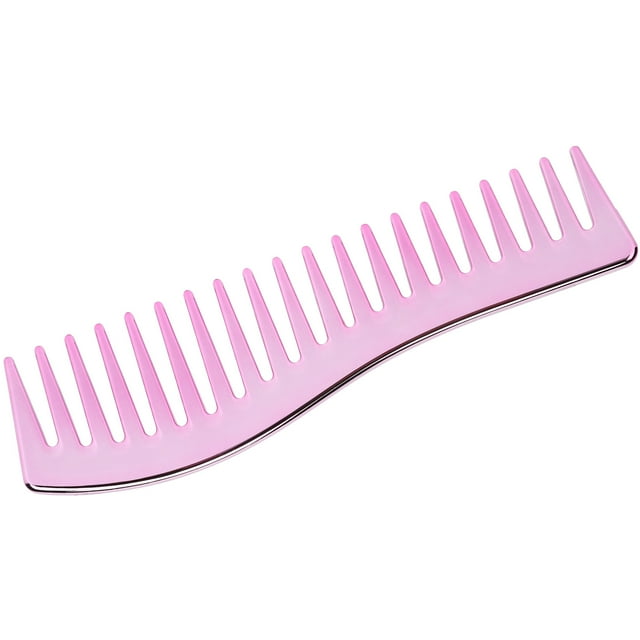 No Handle Detangler Comb, Glide Smoothly High Temperature Resistance Styling Comb For Comb One's Hair Purple Pink