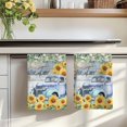 thumbnail image 7 of Sunflowers Trucks Kitchen Towels Set of 1, Spring Farmhouse Eucalyptus Teal Wood Absorbent Dish Towels for Kitchen, Microfiber Hand Towel, Quick Drying Tea Towel for Cleaning Decorative Dishcloths, 7 of 7