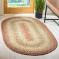 thumbnail image 3 of SAFAVIEH Braided Cirino Bordered Machine Washable Reversible Area Rug, Rust/Multi, 4' x 6', 3 of 10
