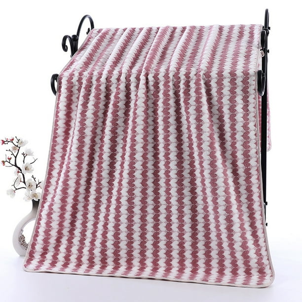 Towel Soft Absorbent Couple Towel Bath Towel Fleece Towel Thickened Five Colors Optional 29.5x13.7 Inches Holiday Gift