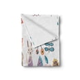 thumbnail image 2 of Cartoon Soft Flannel Fleece Blanket, Hand Drawn Fox Bunny and Bear with Human Clothing Scandinavian Style Cartoon Motifs, Cozy Plush for Indoor and Outdoor Use, 50" x 60", Multicolor, by Ambesonne, 2 of 6