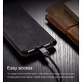 thumbnail image 4 of CaseMe Wallet Case Anti-Fall Retro Handmade Leather Magnetic Case Card Slot for iPhone 13 Pro Max (Black), 4 of 9