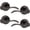 Oil Rubbed Bronze, variant on 4 Pack Dummy Door Lever Wave Style Leverset Right and Left Handed Oil Rubbed Bronze Finish French Door Handles