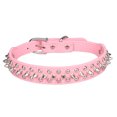 thumbnail image 1 of Collier Grand Réglable pour Chien, rivet Champignon en Cuir PU, Collier pour Chat et Chien, Collier durable pour Animaux, 1 of 6