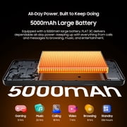 OSCAL FLAT 3C Unlocked Cell Phone,Android 16 Phone with 6.56 HD+ Display,5000mAh Battery,16(4+12)+64GB/1TB Expandable,32MP Rear Camera,IP54,DokeOS 5.0,Orange