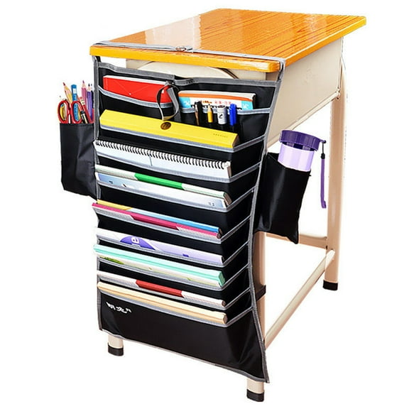 Desk Hanging Bag Organizer for Student Desks, Table Side Hanging Book Bag Storage, and Convenient Book Bags