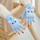 thumbnail image 4 of sweethay 1 par de guantes cálidos para niñas Otoño Invierno sin dedos de punto de dibujos animados térmicos deportes al aire libre escalada guantes y mitones Cielo azul, 4 of 6