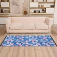 thumbnail image 2 of Yayeee Runner Rug for Bedroom 2'x6' Machine Washable Hallway Non Slip Mat, Blue Daisy, 2 of 8