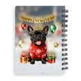 thumbnail image 2 of Happy New Year 2026 French Bulldog Holiday Balloons Party Snow Spiral Bound Journal Dog Lover Gifts 5x7in Spiral Notebook - 13018, 2 of 5