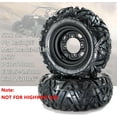 thumbnail image 2 of Telyswee 2 Pack 25x8-12 ATV Tires 6 Ply All-Terrain Tire with 12" Rim, PCD 4x110mm, 4 Lug Hole, 3.5+2.5 Offset for ATV UTV Trail Off-Road Mud Sand Terrain, 2 of 8