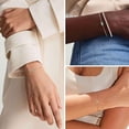 thumbnail image 4 of 18K Gold Plated Birthstone Bracelet for Women 12 Month Color CZ Beaded Stretch Bracelet Stackable Jewelry Gift, 4 of 6