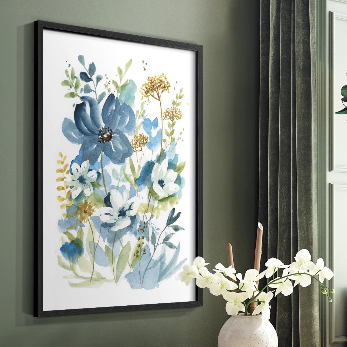 Wild Medley I Framed Print in Black Solid Wood 8 x 10 Framed Print
