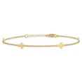 thumbnail image 4 of FJC Finejewelers 14 kt Yellow Gold Anklets with Station Polished Cross with 1in ext. Anklet 9 Inches, 4 of 7
