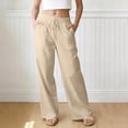thumbnail image 6 of Dagugfen Athletic Pants for Women Loose Fitted Drawstring Elastic Waist Breathable Summer Casual Workout Full Length Pants, 6 of 8