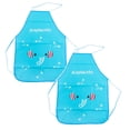 thumbnail image 1 of Oleegame 2PC Pretty Apron Korean Version Of Cute Apron Cartoon Design Bust Apron Kitchen Sleeveless Apron Blue, 1 of 9