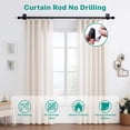 thumbnail image 2 of No Drill Window Curtain Rod 30-120" Adjustable, 5/8" Diameter Drapery Pole with Self Adhesive Brackets, Easy Install for Home & Renters, 2 of 11