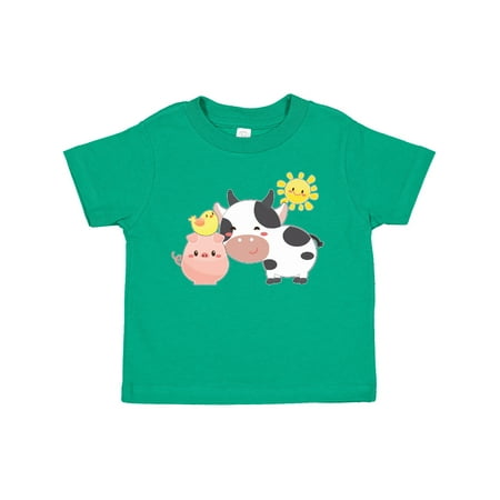 

Inktastic Fun Farm Animals- Cow Pig Chick Boys or Girls Toddler T-Shirt