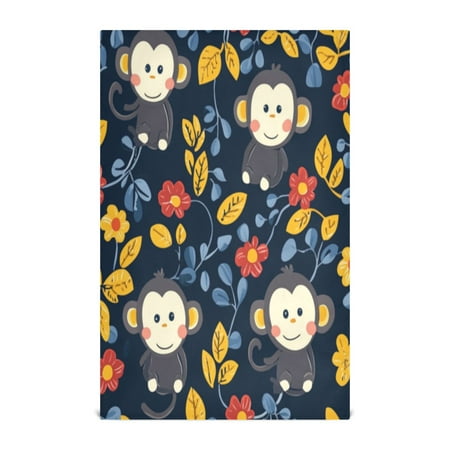 

Kitchen Towel 28x18 Inches x1，Plate Towel Decorative Towel Napkin Tea Towel Tea Towels For Kitchen Dish Cloths & Dish Towels Beautiful Cartoon Monkey